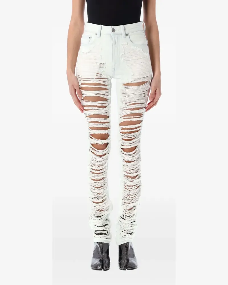 Maison Margiela Skinny-Jeans im Distressed-Look - Blau Blau