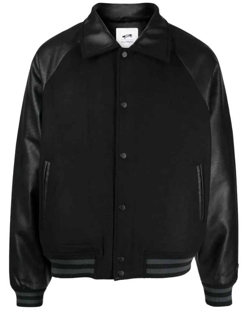 Vans x Goodfight Lettermans Bomberjacke Schwarz