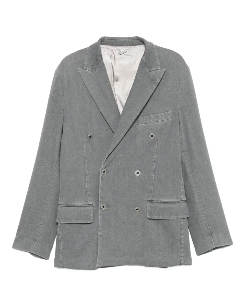 PENCE Angelo double-breasted denim jacket - Grau Grau