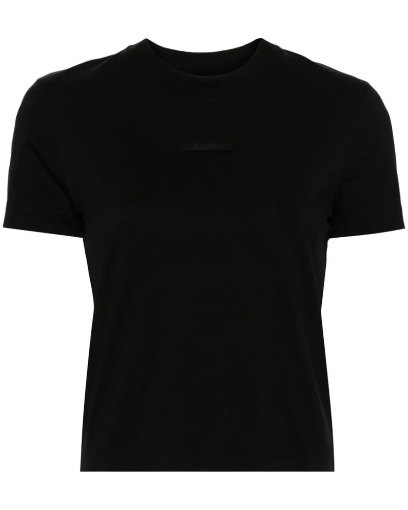 Jacquemus Le T-Shirt Gros Grain Oberteil - Schwarz Schwarz