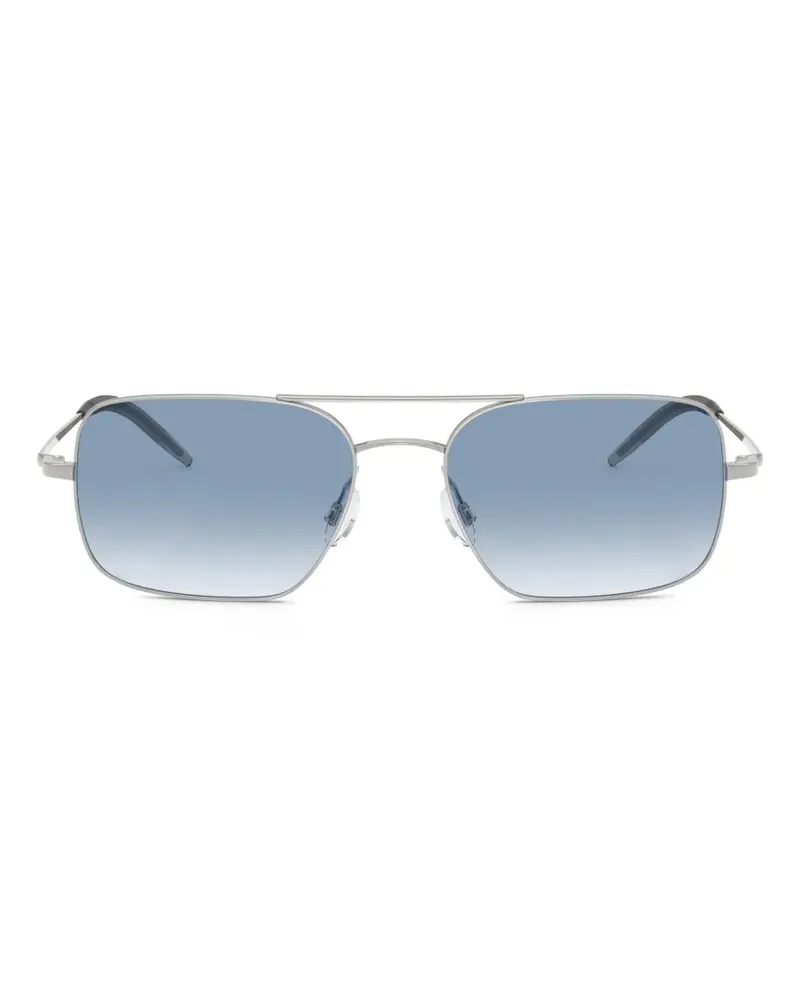 Oliver Peoples Victory II Sonnenbrille mit eckigem Gestell - Silber Silber