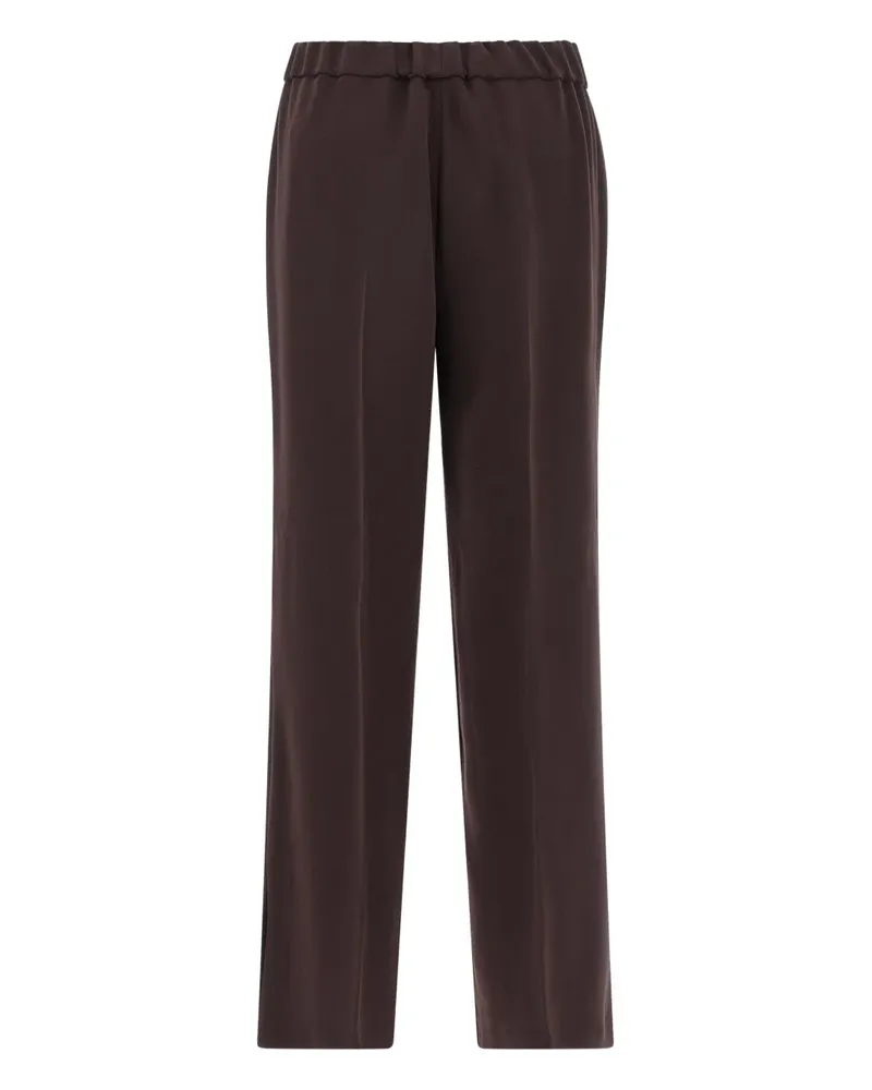 Alberto Biani Gerade Cady Hose mit Stretchbund - Braun Braun