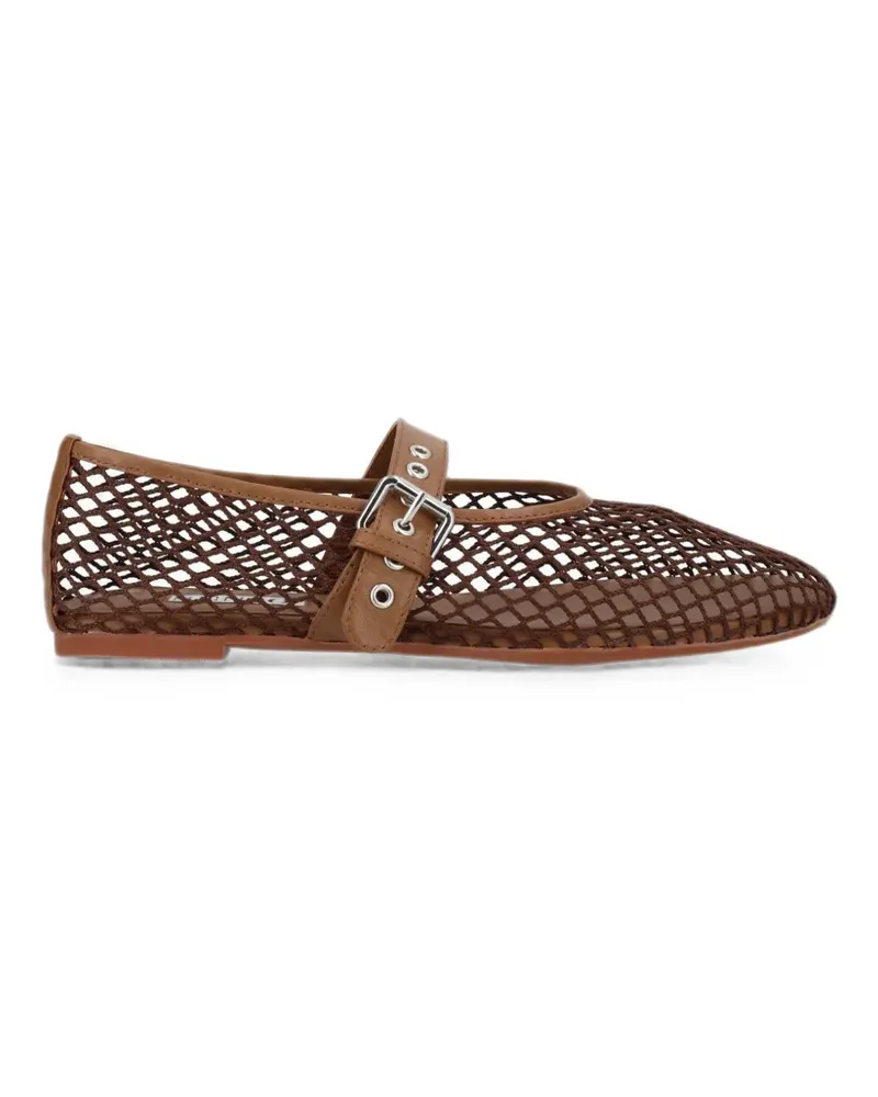 SENSO Carina mesh buckle-strap ballet flats - Braun Braun