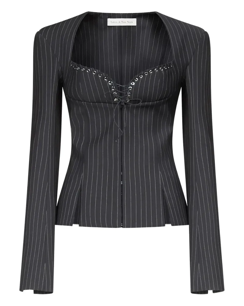 Ludovic de Saint Sernin Rebecca Jacke mit Nadelstreifen - Grau Grau