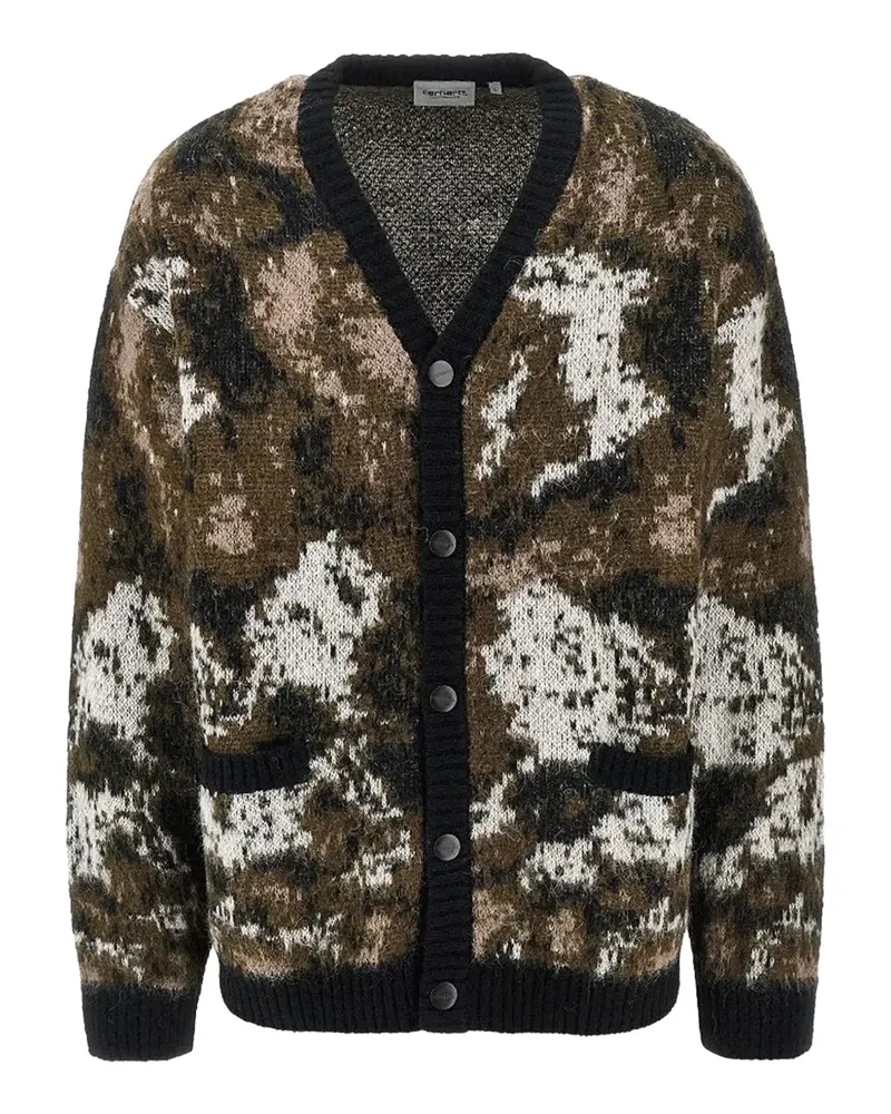 Carhartt WIP Merton Jacquard-Cardigan mit Taschen - Braun Braun