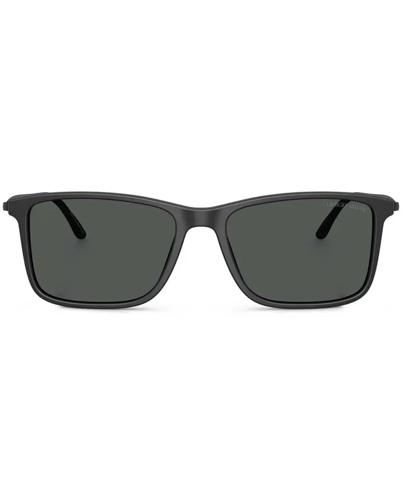 Giorgio Armani Sonnenbrille mit eckigem Gestell - Schwarz Schwarz