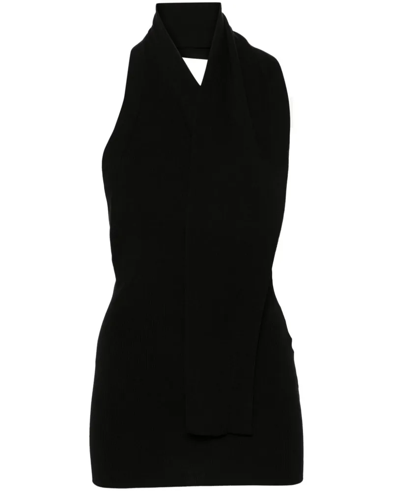 Fendi Gestricktes Neckholder-Top - Schwarz Schwarz