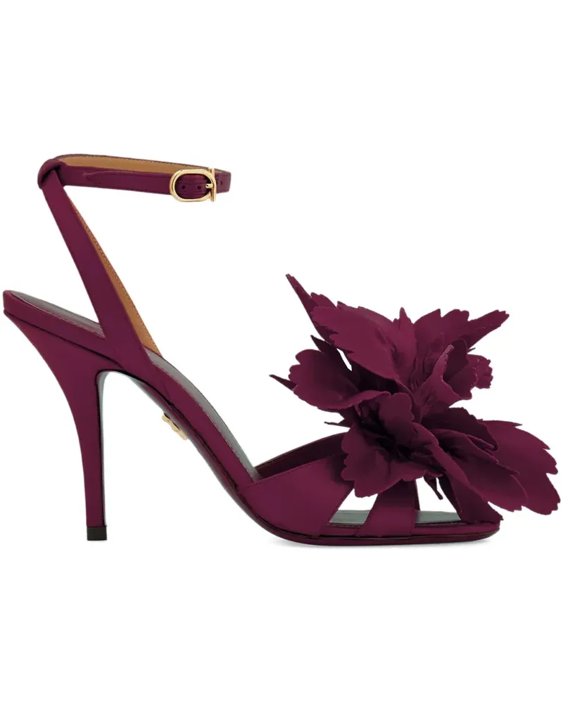 Ferragamo Sandalen mit Blumenverzierung - Violett Violett