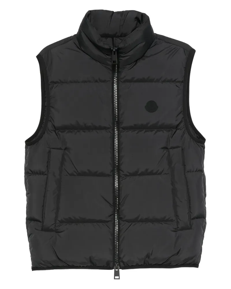 Moncler Gesteppte Weste mit Reißverschluss - Schwarz Schwarz