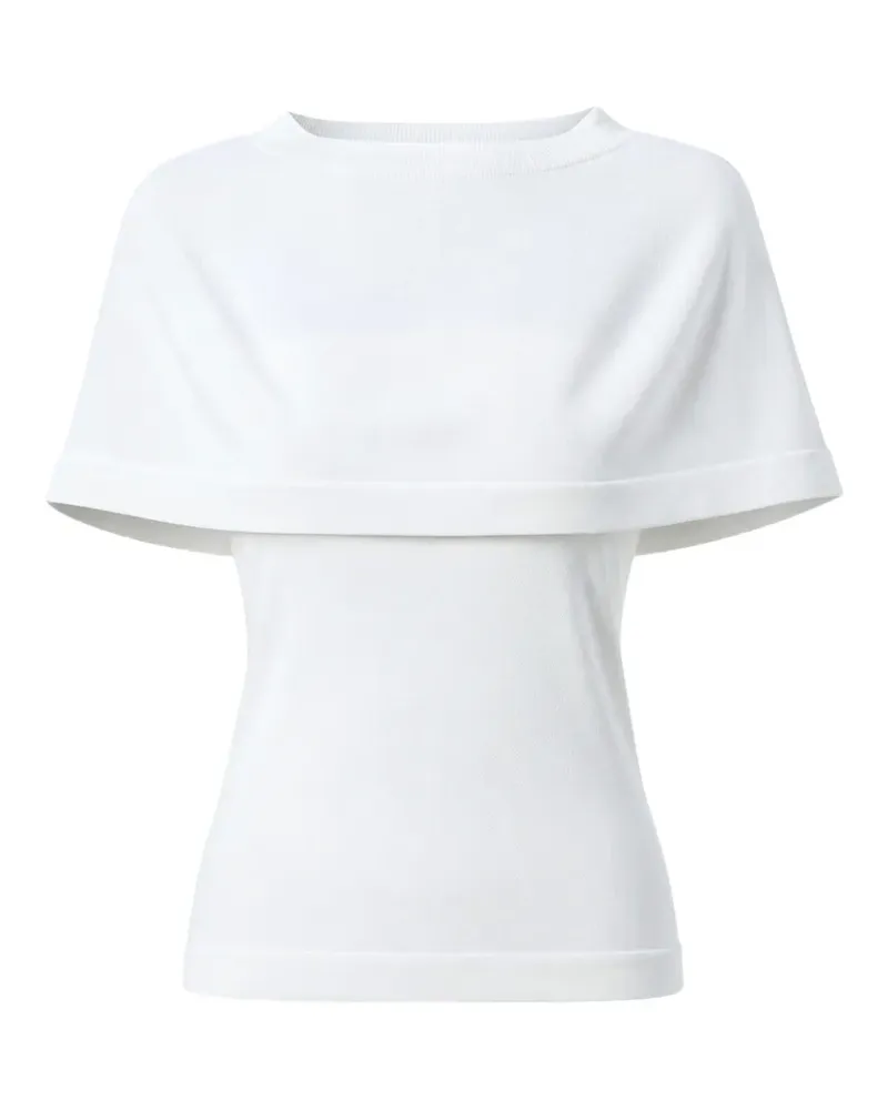 Liviana Conti layered-design boat-neck top - Weiß Weiß