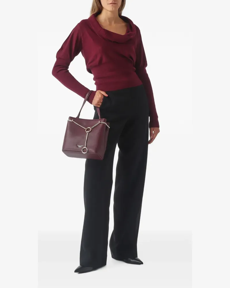 Twin-Set Schultertasche mit Kettenriemen - Rot Rot
