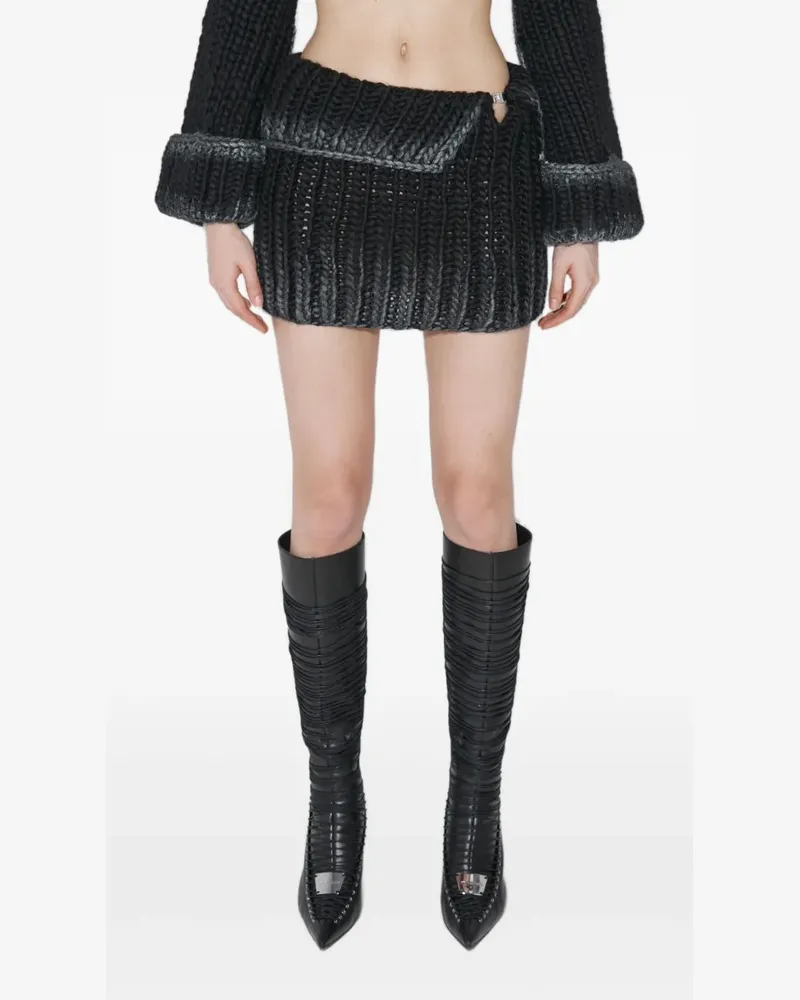 MISBHV Minirock mit Knotendetail - Schwarz Schwarz