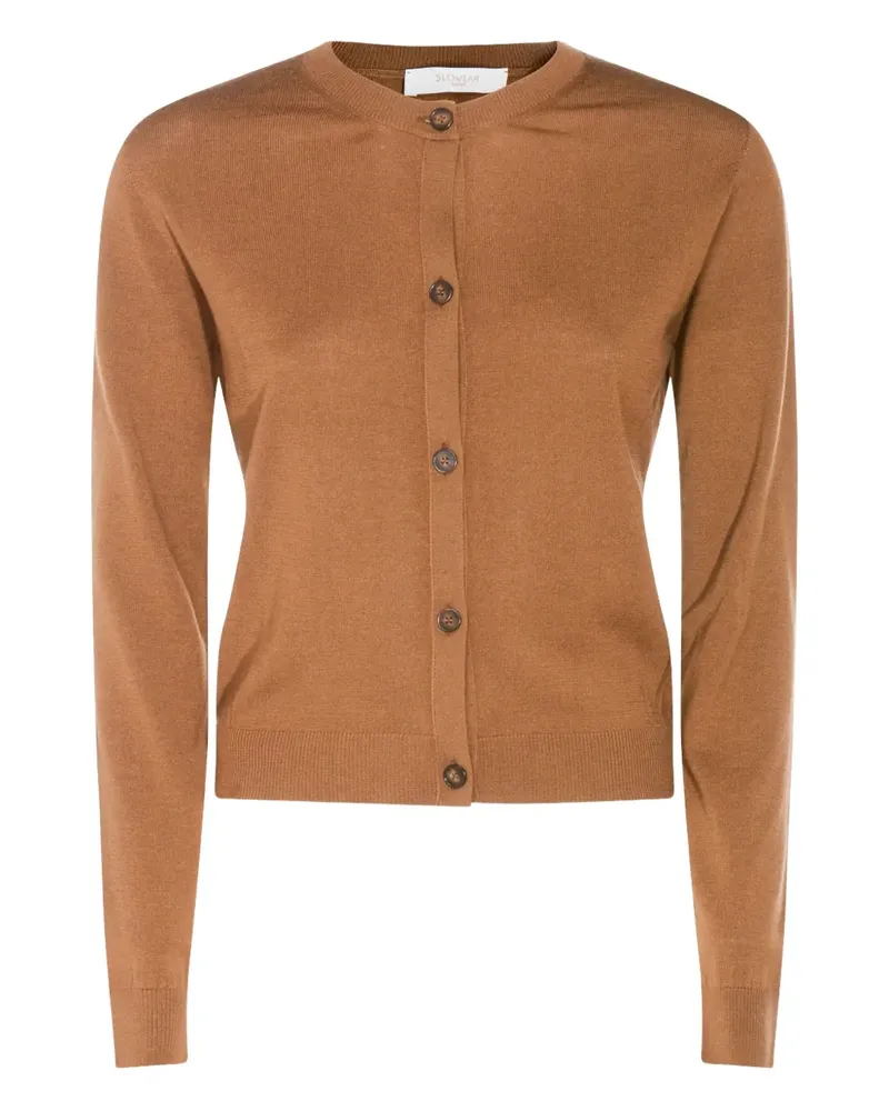Zanone fine-knit buttoned cardigan - Braun Braun
