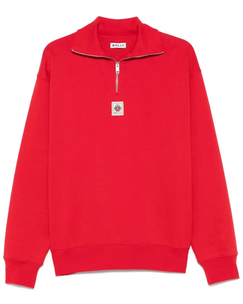 Bally Sweatshirt mit Emblem-Patch Rot