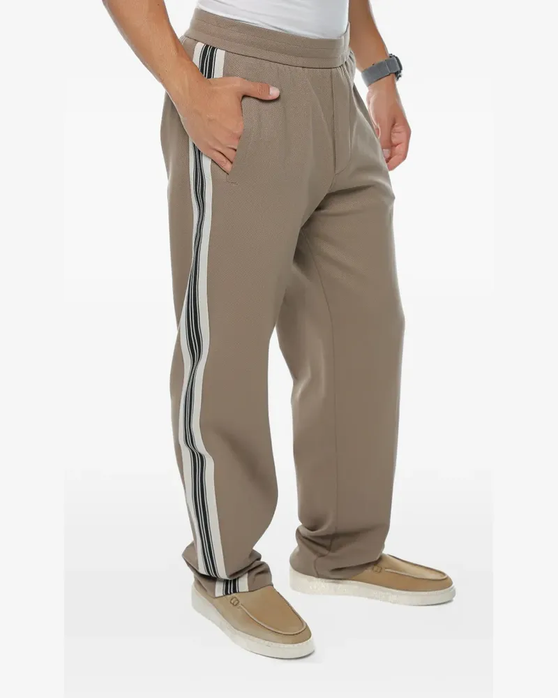 Emporio Armani side-stripe track pants - Nude Nude
