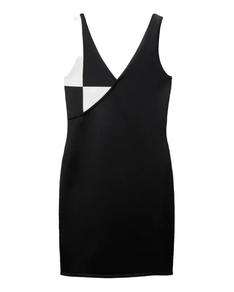 Versace stretch wool knit mini dress - Schwarz Schwarz