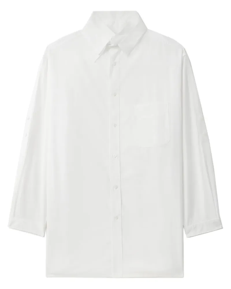 Yohji Yamamoto Klassisches Hemd - Weiß Weiß