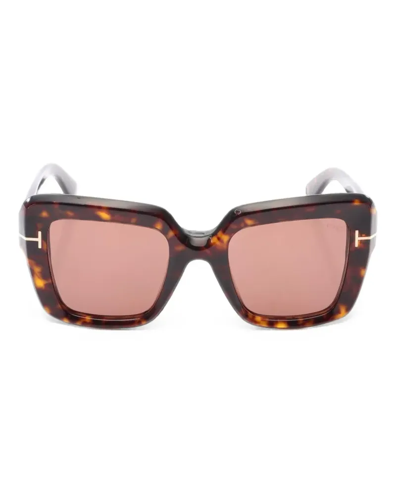 Tom Ford 2020s Sonnenbrille mit eckigem Gestell - Braun Braun
