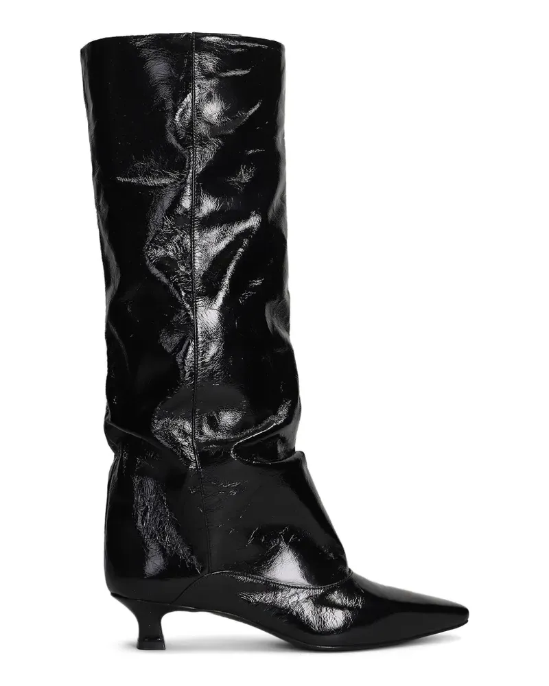 The Seller 40mm pointed-toe leather boots - Schwarz Schwarz