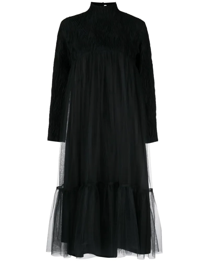 Noir Kei Ninomiya Ausgestelltes Tüllkleid - Schwarz Schwarz