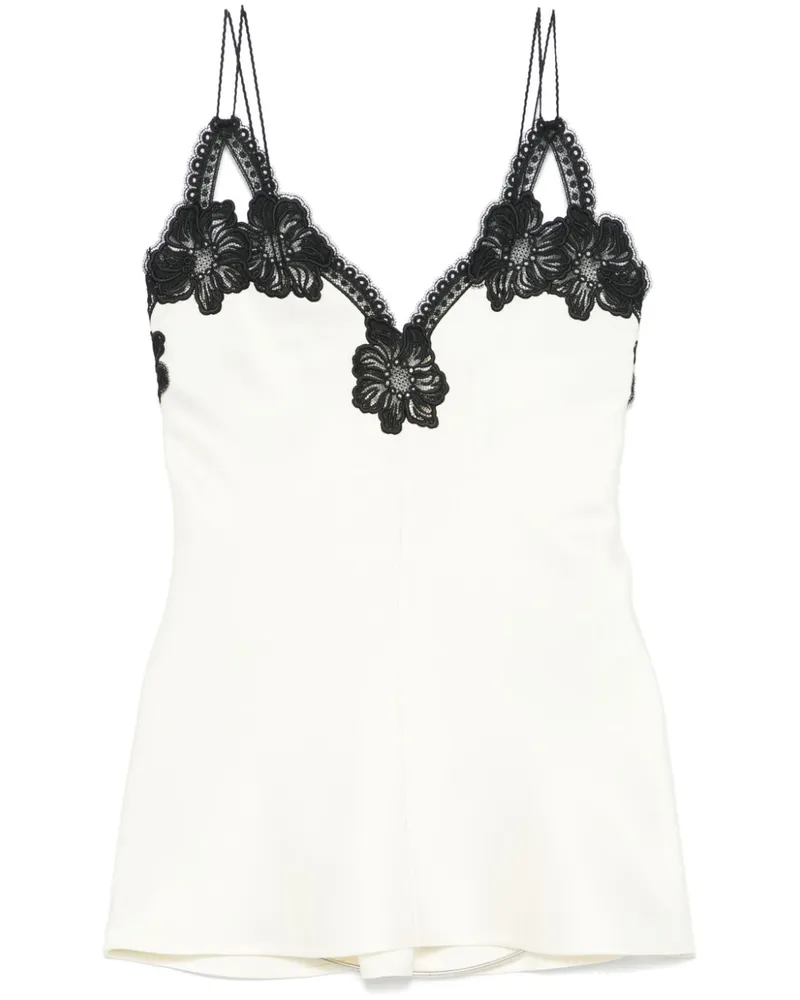 Jil Sander Tanktop mit Spitzendetail - Nude Nude