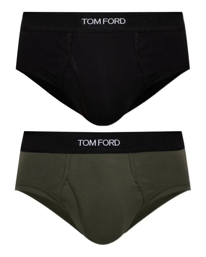 Tom Ford Slips mit Logo-Bund (2er-Set) - Schwarz Schwarz