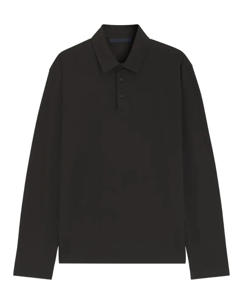 HUGO BOSS Langärmeliges Poloshirt - Grau Grau