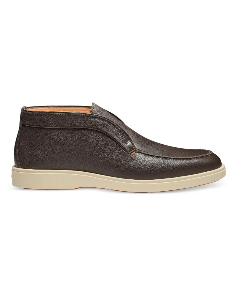 Santoni Desert-Boots aus strukturiertem Leder - Braun Braun