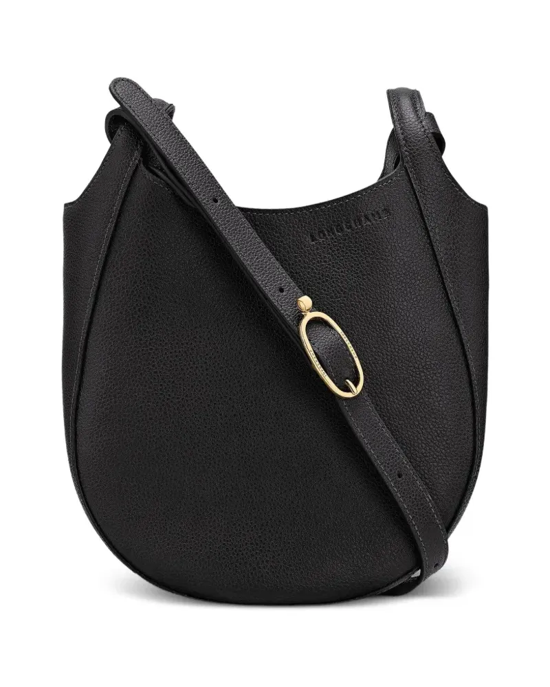 Longchamp Kleine Le Foulonné Umhängetasche - Schwarz Schwarz