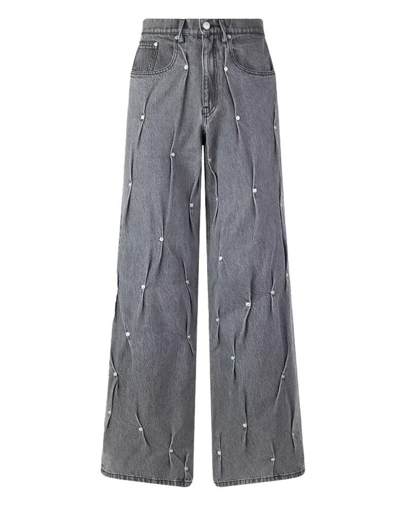 KUSIKOHC Jeans mit Nieten - Grau Grau