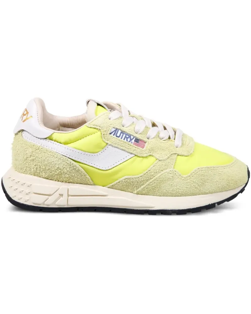 AUTRY logo-print lace-up sneakers - Gelb Gelb