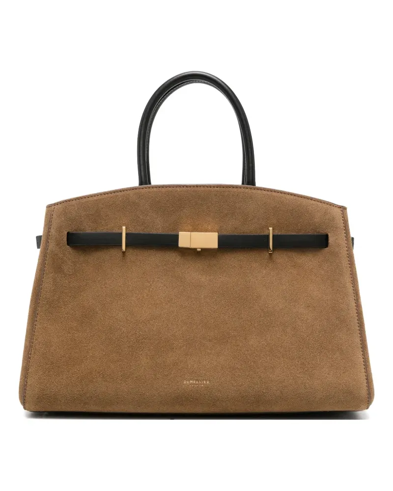 DeMELLIER midi Hudson betl-detail tote bag - Braun Braun