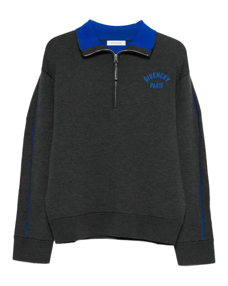 Givenchy half-zipped logo sweater - Grau Grau