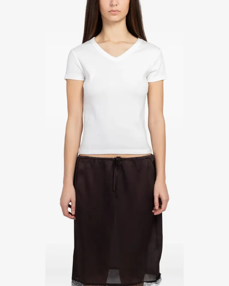 St. Agni V-neck T-shirt - Weiß Weiß