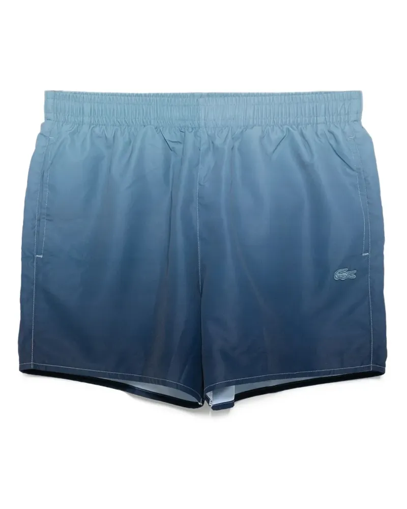 Lacoste Farbverlauf-Badeshorts mit Logo-Applikation - Blau Blau