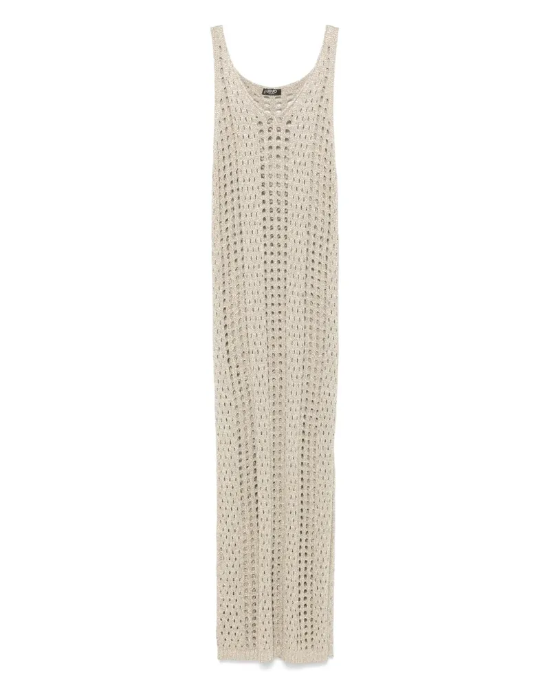 Liu Jo Maxikleid in Lochstrick - Nude Nude