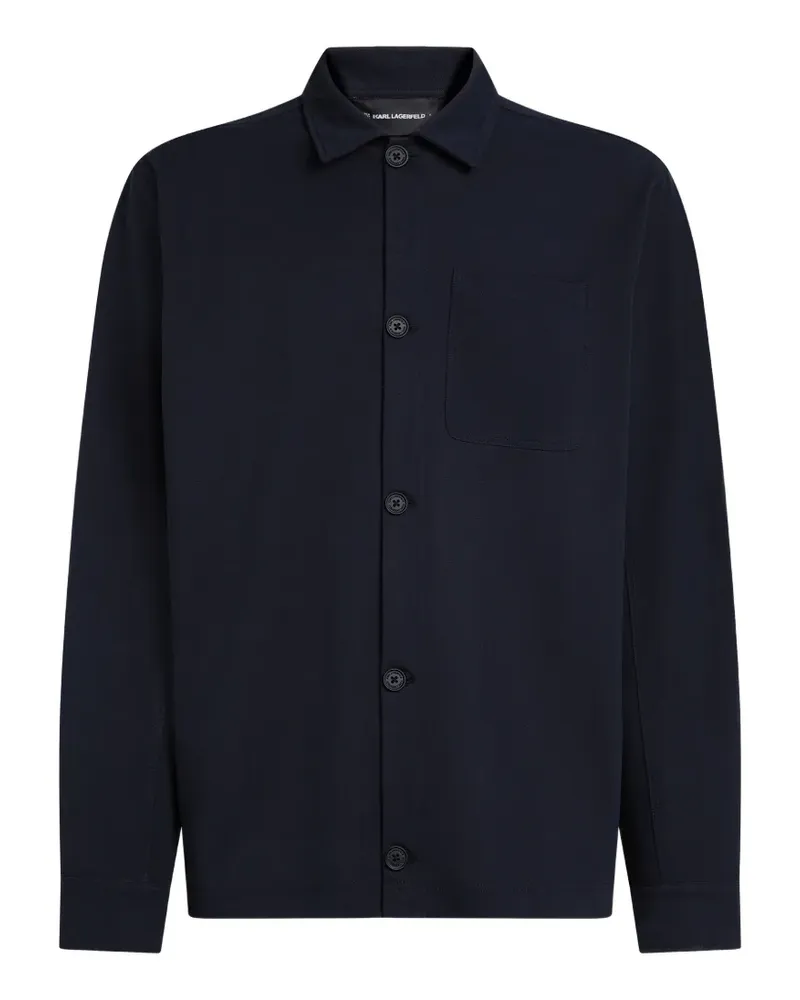 Karl Lagerfeld Ikon Hemd mit Tasche - Blau Blau