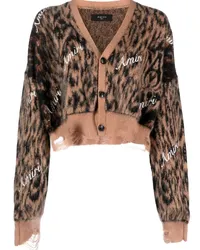 Amiri Cardigan mit Leoparden-Print Braun