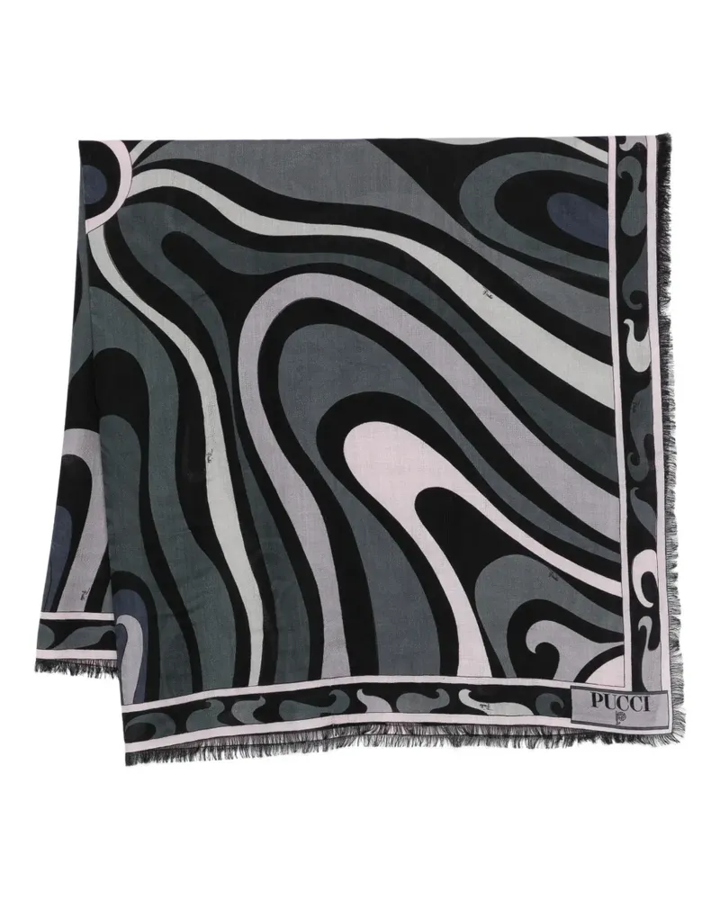 Emilio Pucci fringed scarf - Schwarz Schwarz