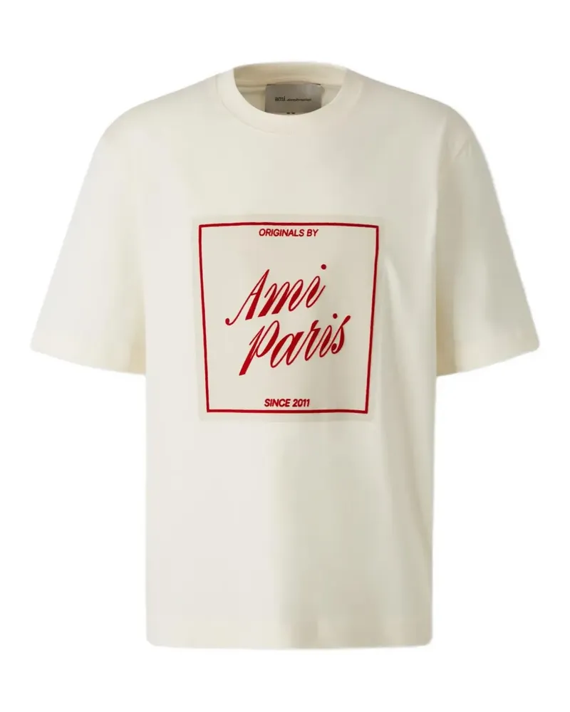 AMI Paris logo-print T-shirt - Nude Nude