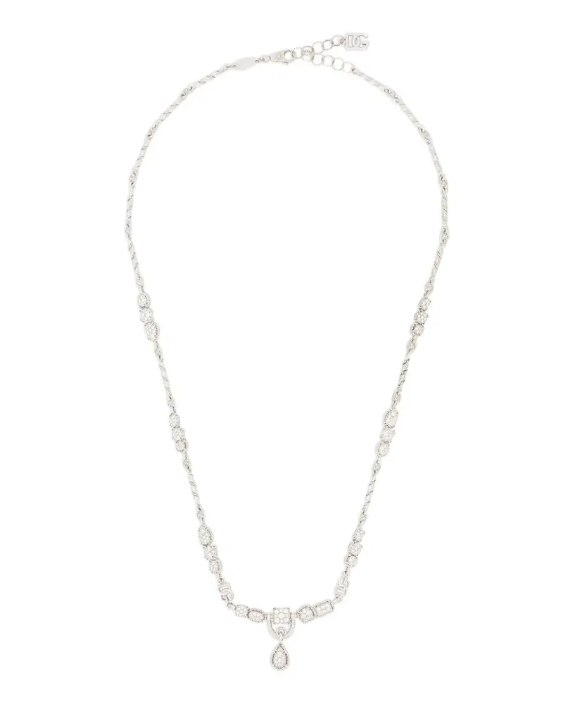 Dolce & Gabbana 18kt Easy Weißgoldhalskette mit Diamanten - Silber Silber