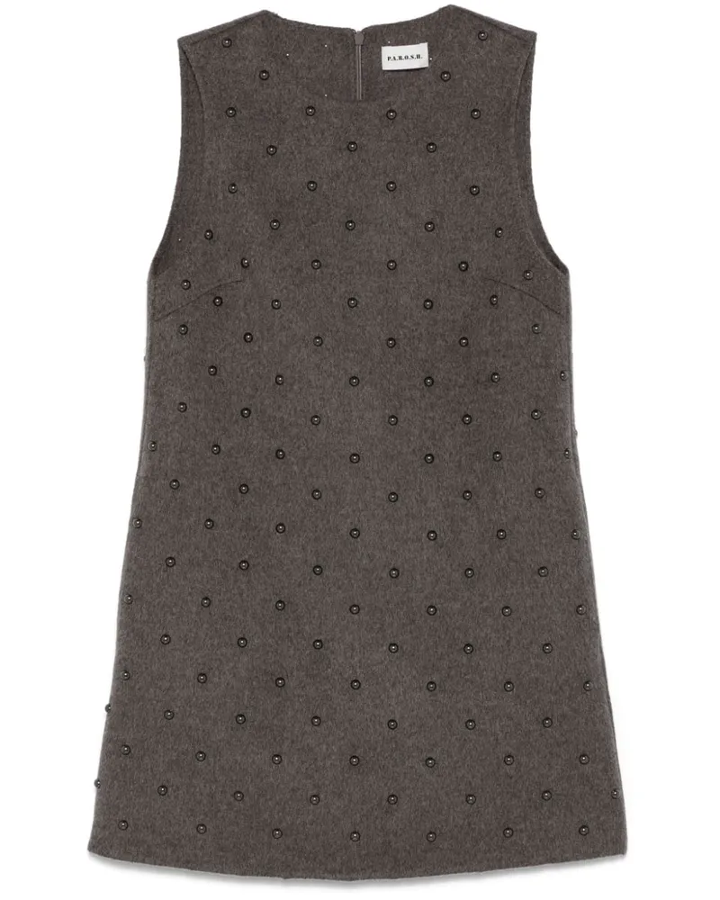 P.A.R.O.S.H. Kleid mit Nietenverzierung - Grau Grau