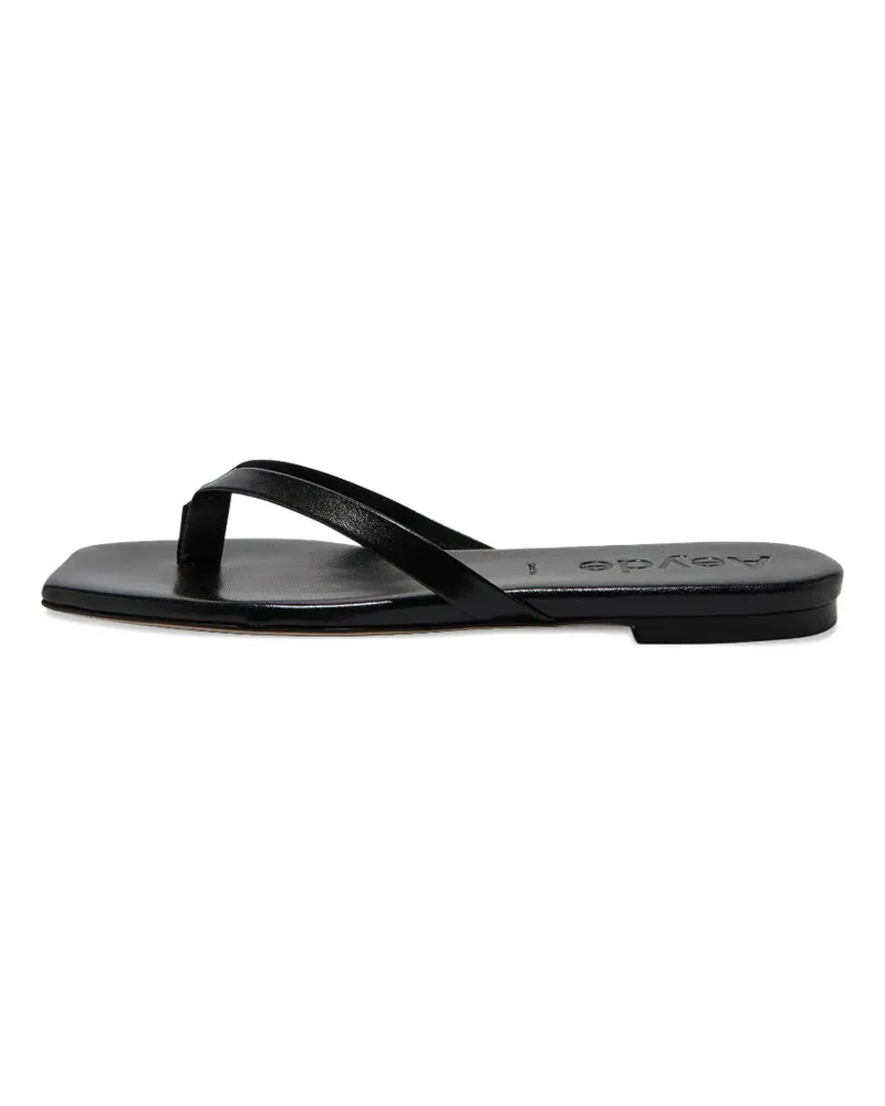 aeyde Renee leather flat sandals - Schwarz Schwarz