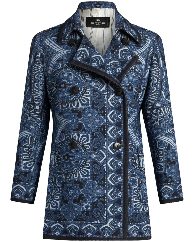 Etro Klassische Cabanjacke - Blau Blau