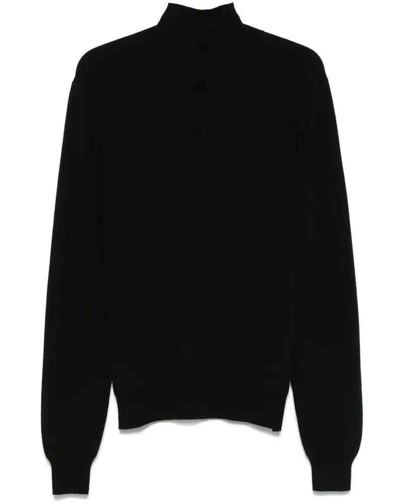 Thierry Mugler Pullover mit Cut-Out - Schwarz Schwarz