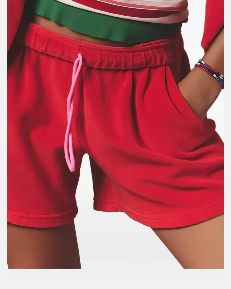 Xírena drawstring towelling shorts - Rot Rot