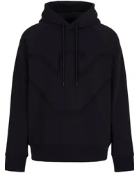 Emporio Armani Hoodie mit Logo-Prägung Schwarz