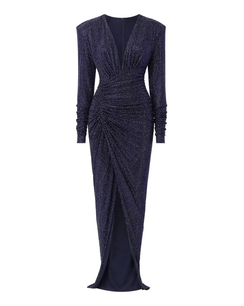 Alexandre Vauthier crystal-embellished draped maxi dress - Blau Blau