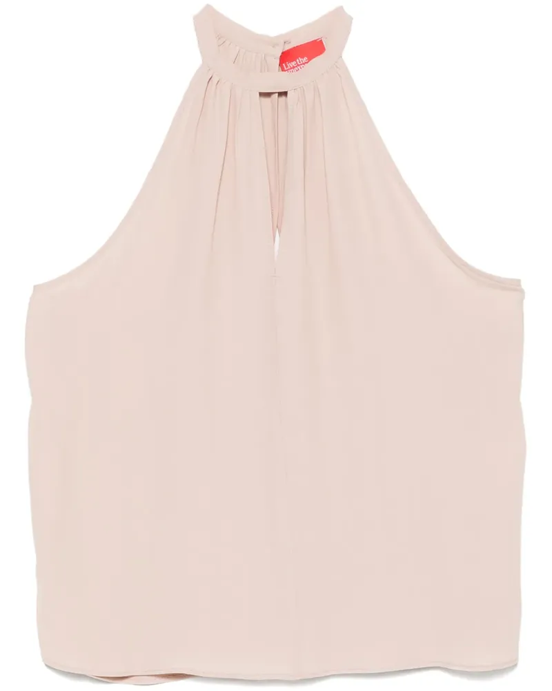 ..,merci Bluse mit Neckholder-Ausschnitt - Nude Nude