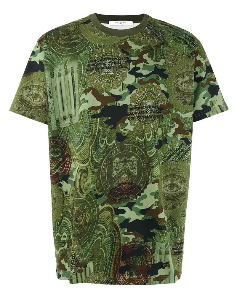 Givenchy T-Shirt mit Camouflage-Print - Grün Grün